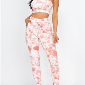 Tie-dye Tube Top & Pants Set